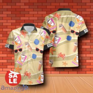 Dunkin Donuts Summer Seafood Hawaiian Shirt & Shorts Special Gift Product Photo 2