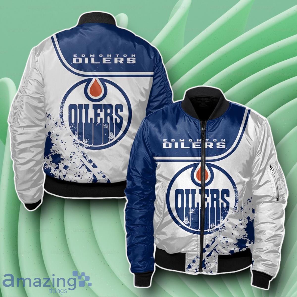 Edmonton Oilers Bomber 3D Beautiful Gift For Everyone image Edmonton Oilers Bomber 3D Beautiful Gift For Everyone Product Photo 1