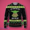 EFF YOU SEE KAY Yoda Christmas Ugly 3D Sweater Unique Gift