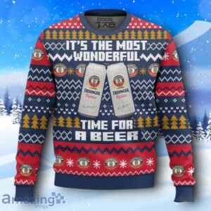 Erdinger It’s The Most Wonderful Time For A Beer Ugly Christmas Sweater New Design Product Photo 1