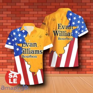 Evan Williams USA Flag Aloha Summer Beach Combo Hawaiian Shirt & Shorts For Men Women Product Photo 2