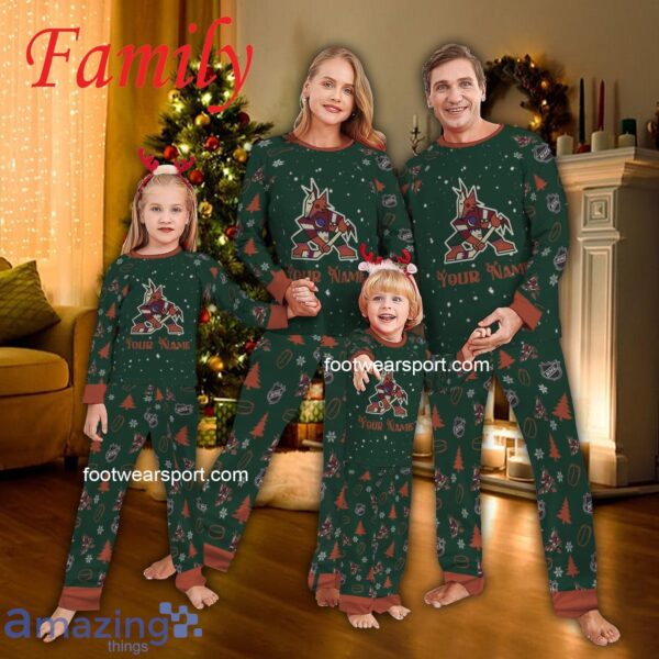 Family Team Arizona Coyotes Christmas Pajamas Set Family For Men Women Kid - Family Team Arizona Coyotes Christmas Pajamas Set Family For Men Women Kid