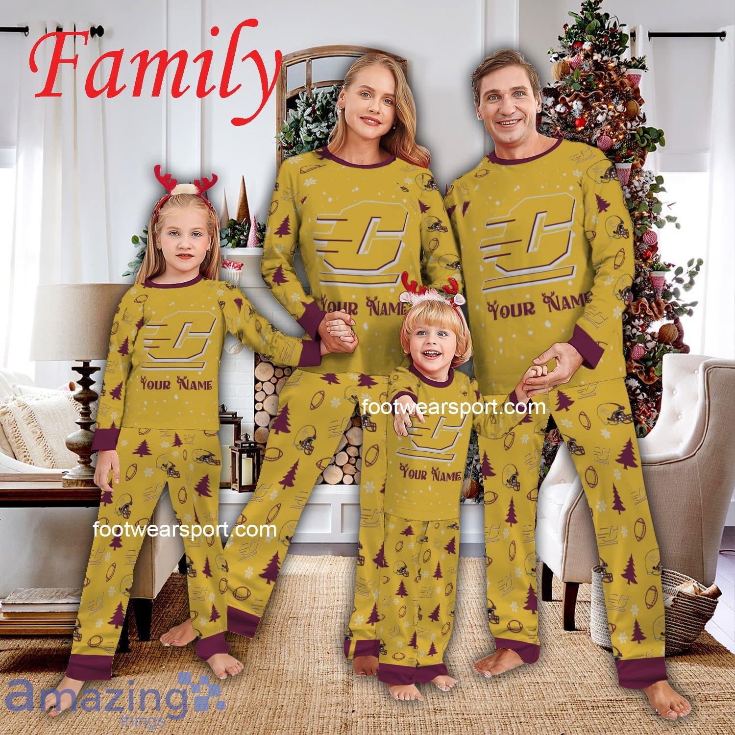 Family Team Central Michigan Chippewas Christmas Family Pajamas Set For Men Women Kid image Family Team Central Michigan Chippewas Christmas Family Pajamas Set For Men Women Kid - Family Team Central Michigan Chippewas Christmas Family Pajamas Set For Men Women Kid