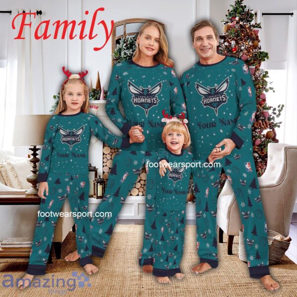 Family Team Charlotte Hornets Christmas Pajamas Set Family For Men Women Kid - Family Team Charlotte Hornets Christmas Pajamas Set Family For Men Women Kid