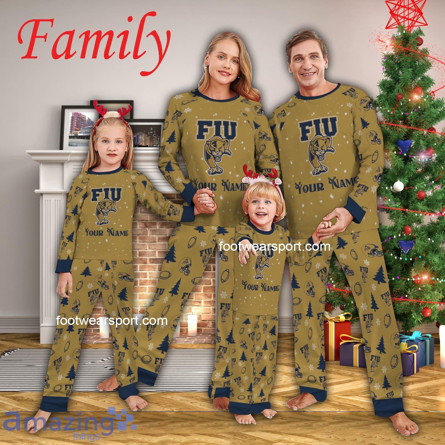 Family Team FIU Panthers Christmas Pajamas Set Family For Adult image Family Team FIU Panthers Christmas Pajamas Set Family For Adult - Family Team FIU Panthers Christmas Pajamas Set Family For Adult