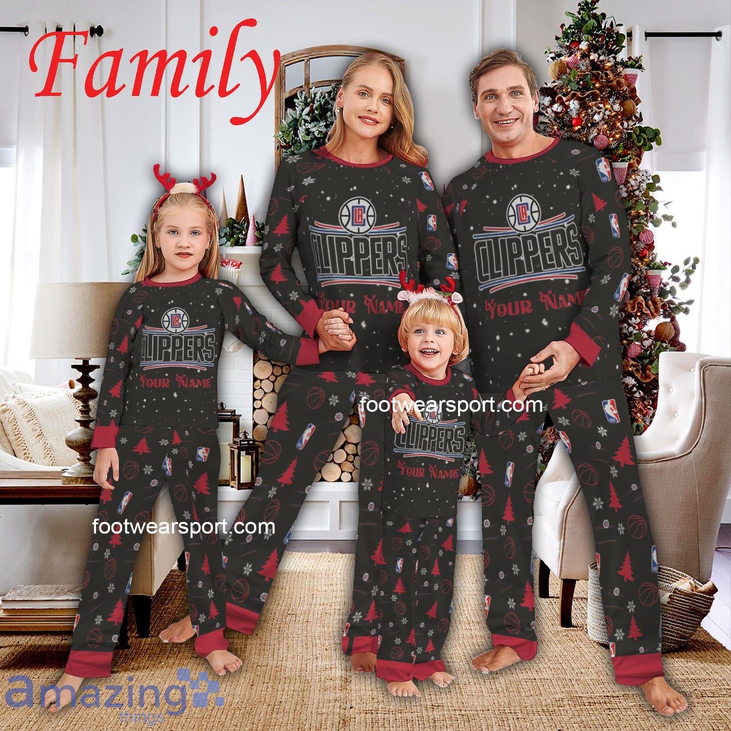 Family Team Los Angeles Clippers Christmas Family Pajamas Set For Men Women Kid image Family Team Los Angeles Clippers Christmas Family Pajamas Set For Men Women Kid - Family Team Los Angeles Clippers Christmas Family Pajamas Set For Men Women Kid