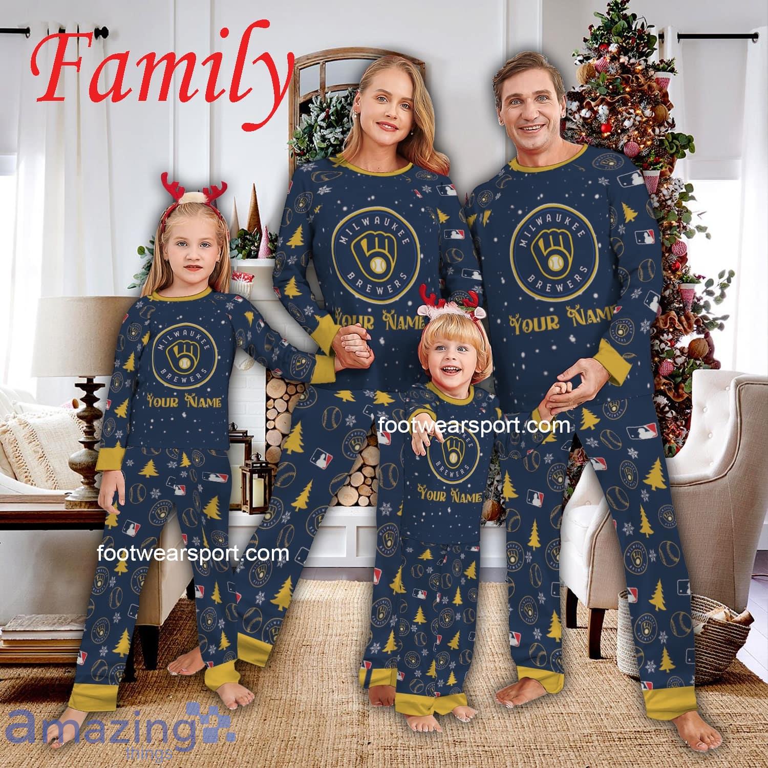 Family Team Milwaukee Brewers Christmas Pajamas Set Family For Men Women Kid image Family Team Milwaukee Brewers Christmas Pajamas Set Family For Men Women Kid - Family Team Milwaukee Brewers Christmas Pajamas Set Family For Men Women Kid