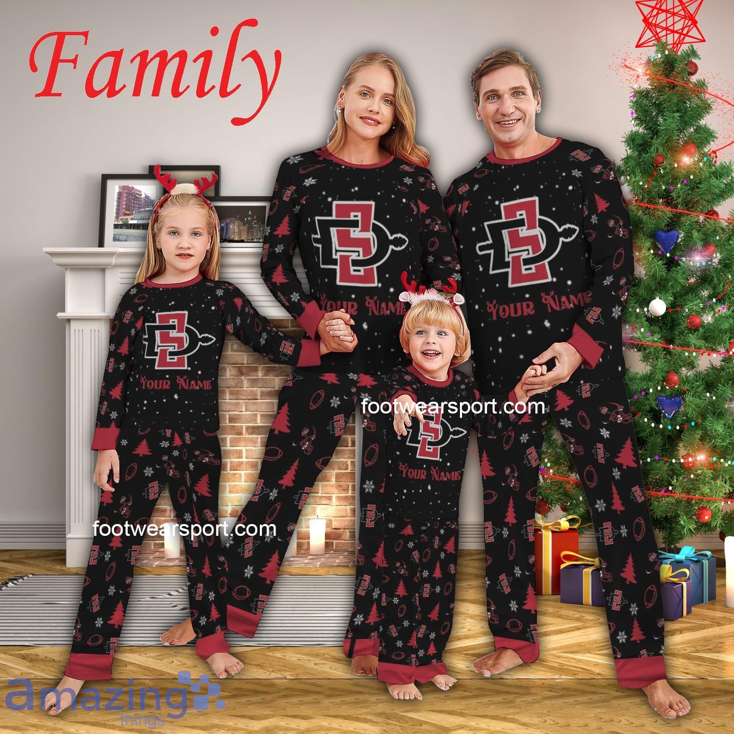 Family Team San Diego State Aztecs Christmas Family Pajamas Set For Adult image Family Team San Diego State Aztecs Christmas Family Pajamas Set For Adult - Family Team San Diego State Aztecs Christmas Family Pajamas Set For Adult