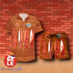 Fanta Surfboard Combo Hawaiian Shirt & Shorts For Men Women Product Photo 1