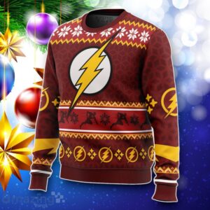 Fast Christmas The Flash DC Comics Ugly Christmas Sweater Best Gift image Fast Christmas The Flash DC Comics Ugly Christmas Sweater Best Gift Product Photo 2