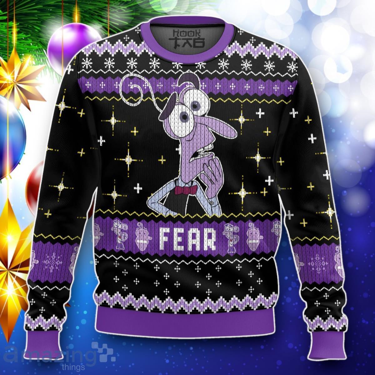 Fear Inside Out Ugly Sweater Best Gift image Fear Inside Out Ugly Sweater Best Gift Product Photo 1