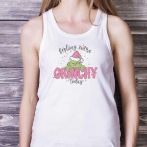 FEELING GRINCHY SHIRT Feeling Extra Grinchy Today Christmas Shirt, Grinch Shirt image FEELING GRINCHY SHIRT - Feeling Extra Grinchy Today Christmas Shirt, Grinch Shirt - White Ladies Tank Top