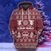 FIRE DEPT Firefighter Ugly Christmas Sweater Style Gift Red Custom Hoodie