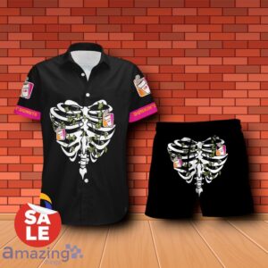 Fireball Cinnamon Whisky Chest Bone Summcer Halloween Combo Hawaiian Shirt & Shorts For Men Women Product Photo 2