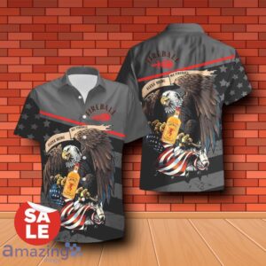 Fireball Cinnamon Whisky Eagle American Flag Combo Hawaiian Shirt & Shorts For Men Women Product Photo 2