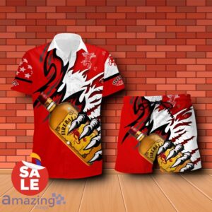 Fireball Cinnamon Whisky Monster Claw Combo Hawaiian Shirt & Shorts For Men Women Product Photo 2