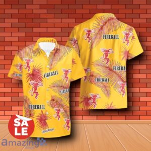 Fireball Cinnamon Whisky Palm Leaves Summer Combo Hawaiian Shirt & Shorts For Men Women Product Photo 2