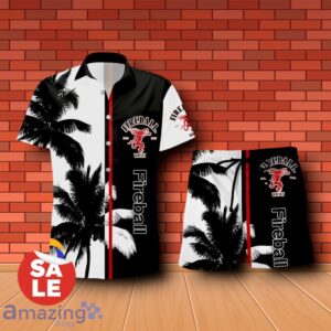 Fireball Cinnamon Whisky Palm Tree Combo Hawaiian Shirt & Shorts For Men Women Product Photo 2