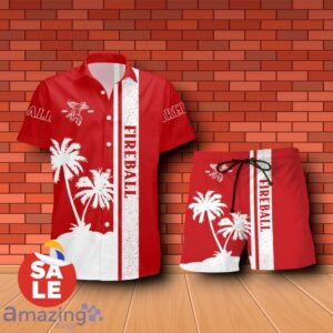 Fireball Cinnamon Whisky Palm Tree Summer Combo Hawaiian Shirt & Shorts For Men Women Product Photo 2
