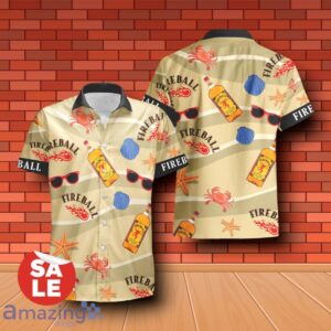 Fireball Cinnamon Whisky Summer Seafood Combo Hawaiian Shirt & Shorts For Men Women Product Photo 2