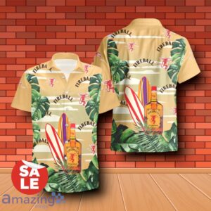 Fireball Cinnamon Whisky Surfboard Tropical Forest Combo Hawaiian Shirt & Shorts For Men Women Product Photo 1