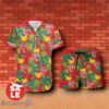Fireball Cinnamon Whisky Tropical Flower Aloha Combo Hawaiian Shirt & Shorts For Men Women