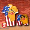 Fireball Cinnamon Whisky USA Flag Aloha Summer Beach Combo Hawaiian Shirt & Shorts For Men Women