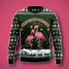 Flamingo Dancing On Snow Merry Flocking Christmas Ugly 3D Sweater Unique Gift