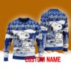 Florida Gators NCAA Snoopy Cute Christmas Ugly Sweater 3D Gift For Fans Custom Name