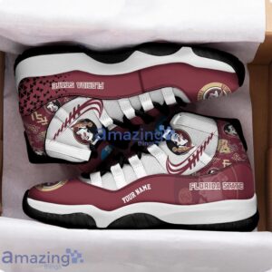 Florida State Seminoles Air Jordan 11 Sneakers Custom Name Sport Team Shoes For Men And Women image Florida State Seminoles Air Jordan 11 Sneakers Custom Name Sport Team Shoes For Men And Women Product Photo 2