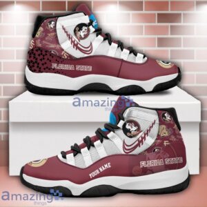 Florida State Seminoles Air Jordan 11 Sneakers Custom Name Sport Team Shoes For Men And Women Product Photo 1