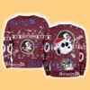 Florida State Seminoles NCAA Snoopy and Woodstock Cute Personalized Number Christmas Ugly Sweater New Gift Limited Edition