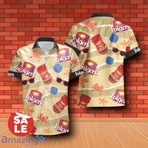 Folgers Summer Seafood Combo Hawaiian Shirt & Shorts For Men Women Product Photo 2