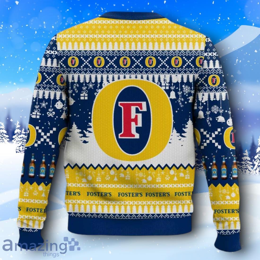 Fosters United Kingdom Beer Ugly Christmas Sweater New Design image Fosters United Kingdom Beer Ugly Christmas Sweater New Design Product Photo 2