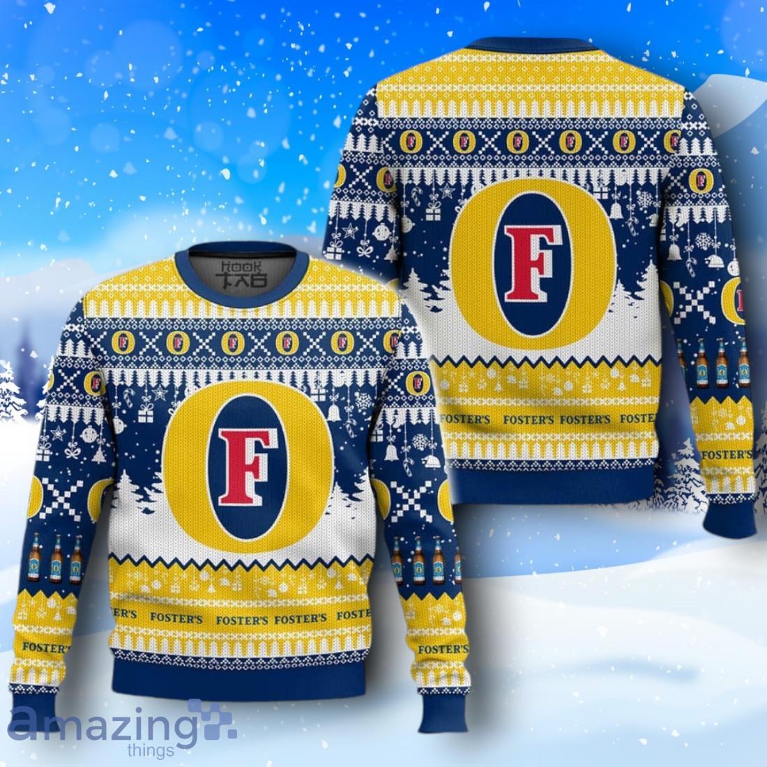 Fosters United Kingdom Beer Ugly Christmas Sweater New Design image Fosters United Kingdom Beer Ugly Christmas Sweater New Design Product Photo 3