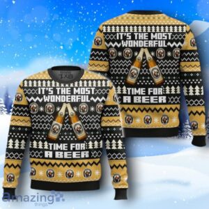 Franziskaner It’s The Most Wonderful Time For A Beer Ugly Christmas Sweater New Design Product Photo 3