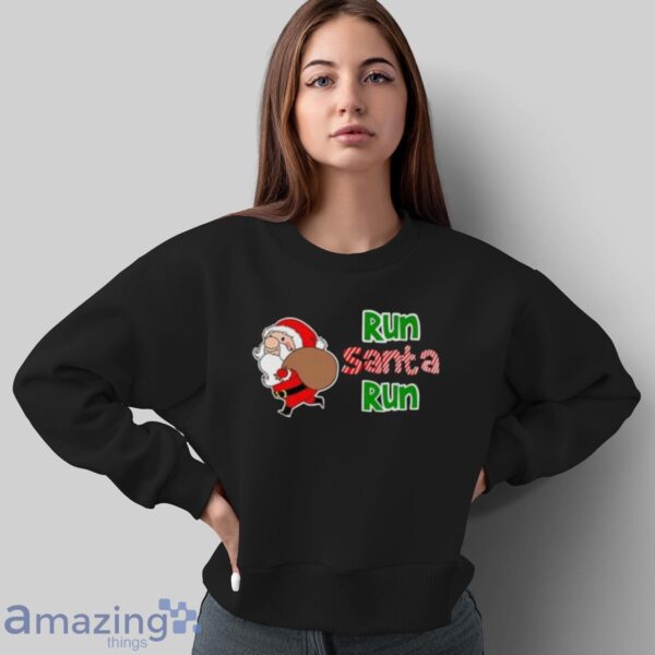 Funny Run Santa Run Christmas Gift Holiday 5k Running Gift Premium T-Shirt - Sweatshirt