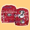 Georgia Bulldogs NCAA Snoopy and Woodstock Cute Personalized Number Christmas Ugly Sweater New Gift Limited Edition
