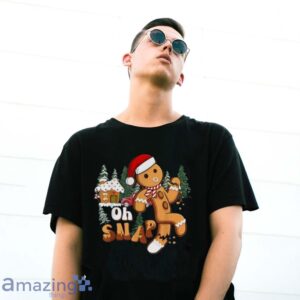 Gingerbread Man Oh Snap Funny Christmas Cookie Baking Team T-Shirt - G500 Gildan T-Shirt