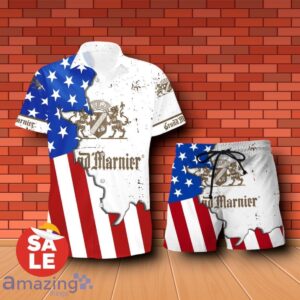 Grand Marnier USA Flag Aloha Summer Beach Combo Hawaiian Shirt & Shorts For Men Women Product Photo 1