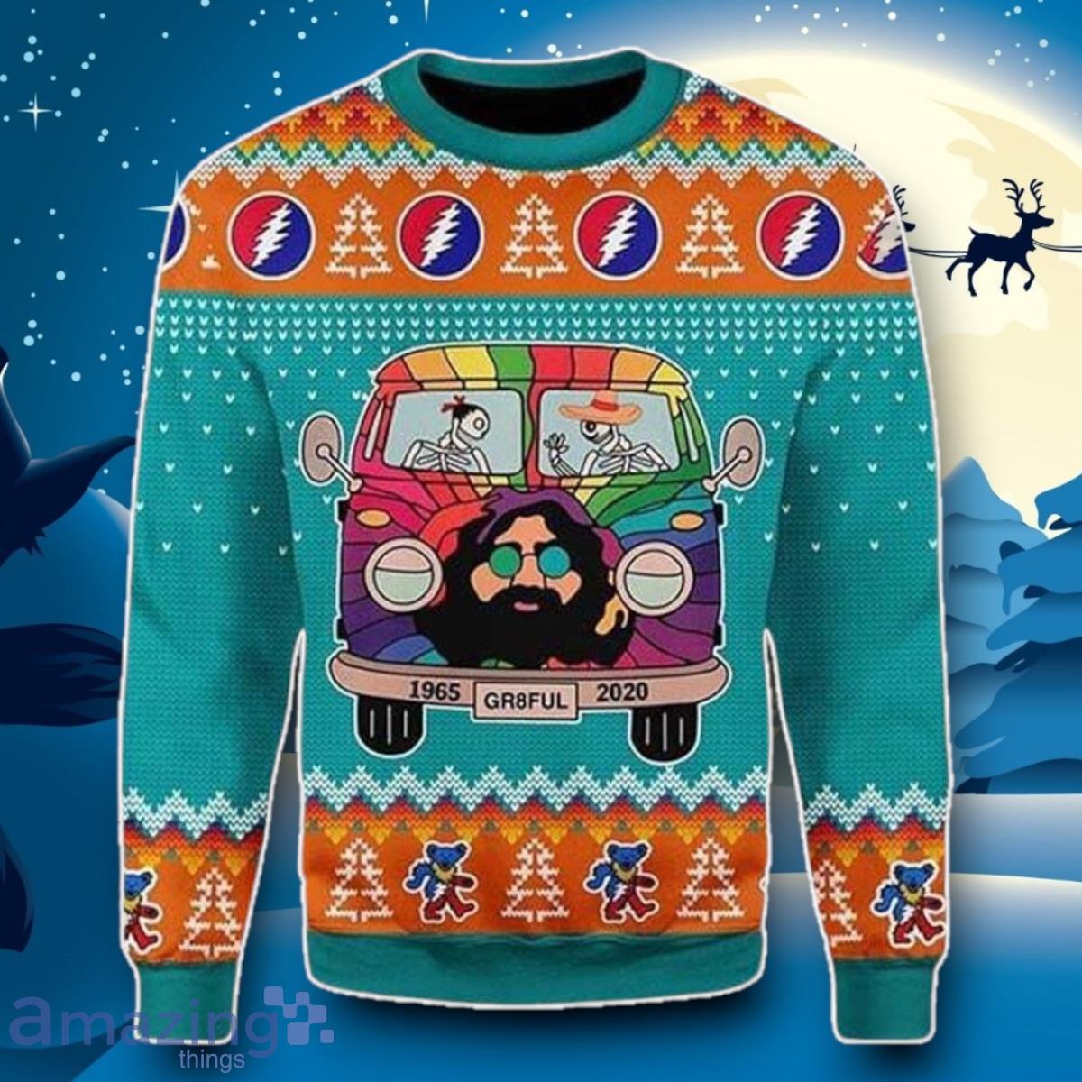 Grateful Dead Ugly 3D Sweater Impressive Gift image Grateful Dead Ugly 3D Sweater Impressive Gift Product Photo 1