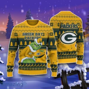 Green Bay Packers Grinch Ugly Christmas 3D Sweater Impressive Gift Product Photo 1