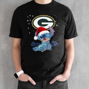 Green Bay Packers NFL Stitch Merry Christmas T Shirt Product Photo 3