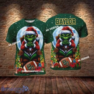 Grinch Christmas Baylor Bears Hoodie AOP, Tshirt, 3D Sweater - Grinch Christmas Baylor BearsHoodie AOP, Tshirt, 3D Sweater AOP Photo 2