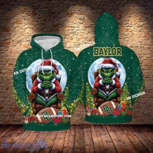 Grinch Christmas Baylor Bears Hoodie AOP, Tshirt, 3D Sweater - Grinch Christmas Baylor BearsHoodie AOP, Tshirt, 3D Sweater AOP Photo 1