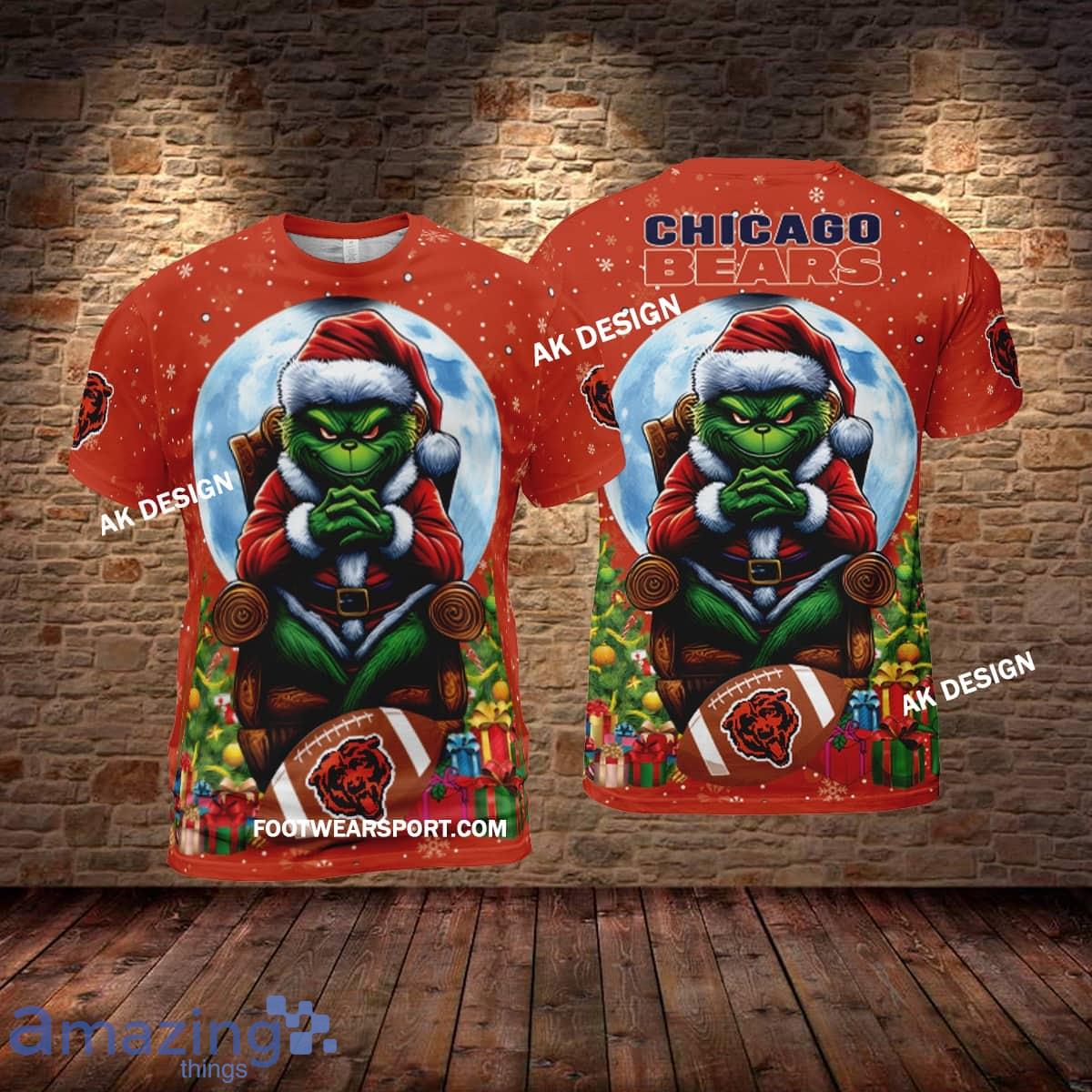 Grinch Christmas Chicago Bears Hoodie AOP, Tshirt, 3D Sweater image Grinch Christmas Chicago Bears Hoodie AOP, Tshirt, 3D Sweater - Grinch Christmas Chicago BearsHoodie AOP, Tshirt, 3D Sweater AOP Photo 2