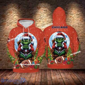 Grinch Christmas Chicago Bears Hoodie AOP, Tshirt, 3D Sweater - Grinch Christmas Chicago BearsHoodie AOP, Tshirt, 3D Sweater AOP Photo 1