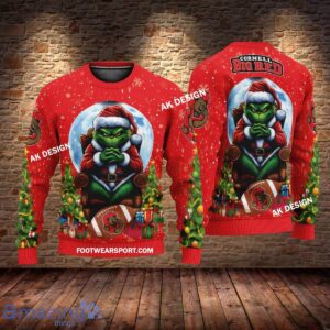 Grinch Christmas Cornell Big Red Hoodie AOP, Tshirt, 3D Sweater - Grinch Christmas Cornell Big RedHoodie AOP, Tshirt, 3D Sweater AOP Photo 3