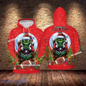 Grinch Christmas Cornell Big Red Hoodie AOP, Tshirt, 3D Sweater - Grinch Christmas Cornell Big RedHoodie AOP, Tshirt, 3D Sweater AOP Photo 1