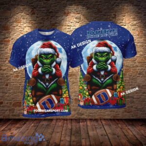 Grinch Christmas Duke Blue Devils Hoodie AOP, Tshirt, 3D Sweater - Grinch Christmas Duke Blue DevilsHoodie AOP, Tshirt, 3D Sweater AOP Photo 2